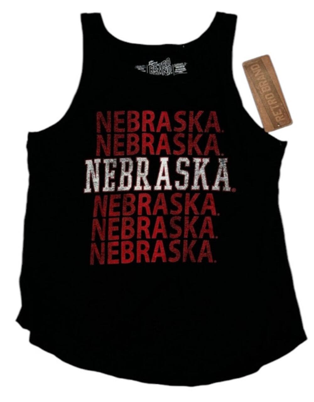 NEW Nebraska Cornhuskers Unisex Small Black Tank Top Muscle Tee Black Red NWT
